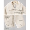 image:imageODODOS Womens Sherpa Fleece FullZip Stand Collar Jacket with PocketsIvory