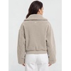image:imageODODOS Womens Sherpa Fleece FullZip Stand Collar Jacket with PocketsOatmeal